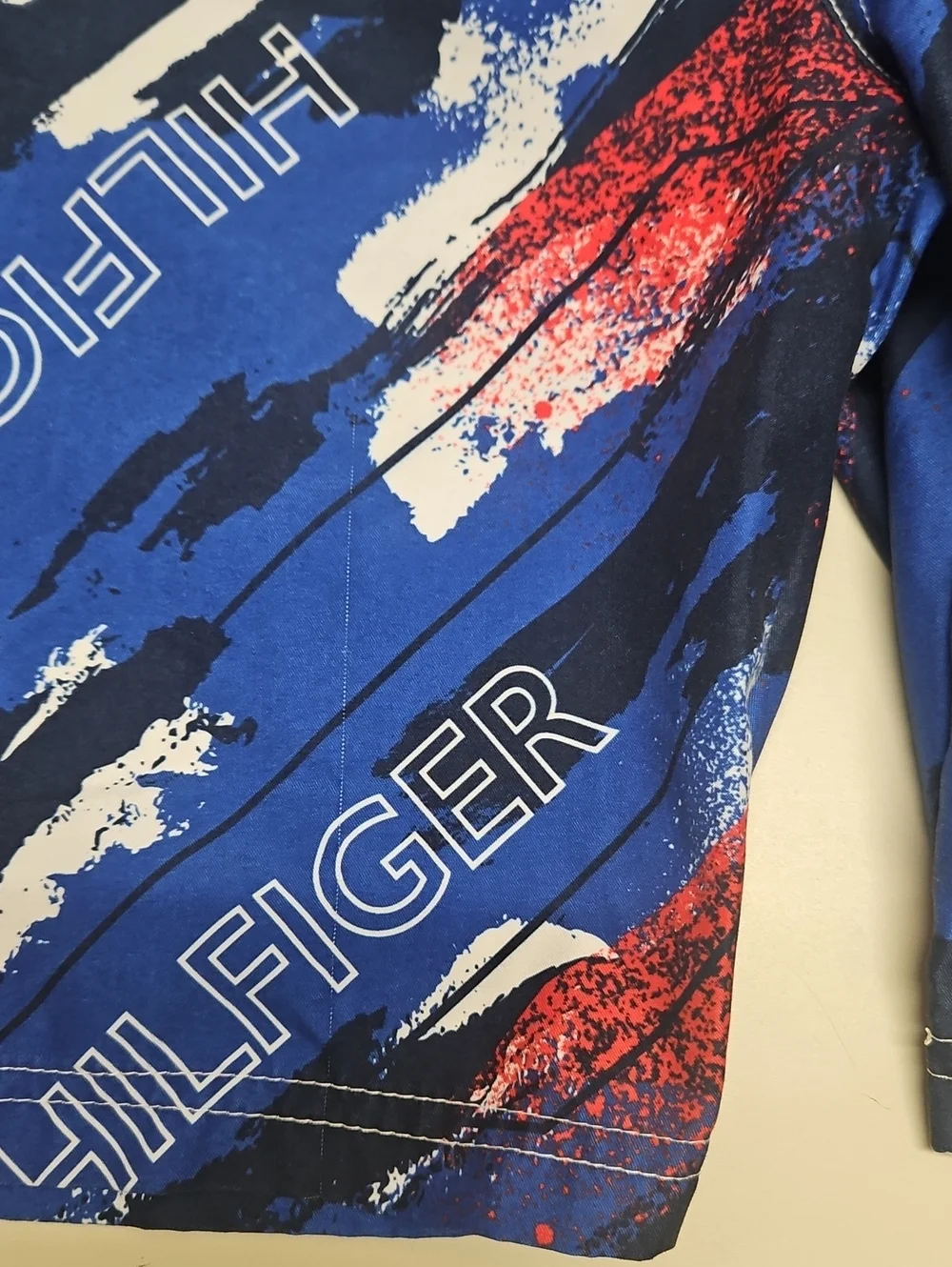 Tommy Hilfiger Red Blue White Logo Swim Shorts